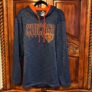Fanatics Chicago Bears NFL Pullover Hoodie Sweatshirt Navy Blue Orange- XL
